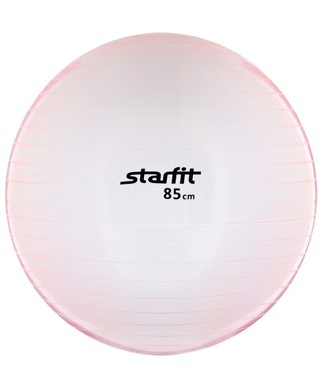 фото Гимнастический мяч star fit gb-105 85 см, прозрачный розовый