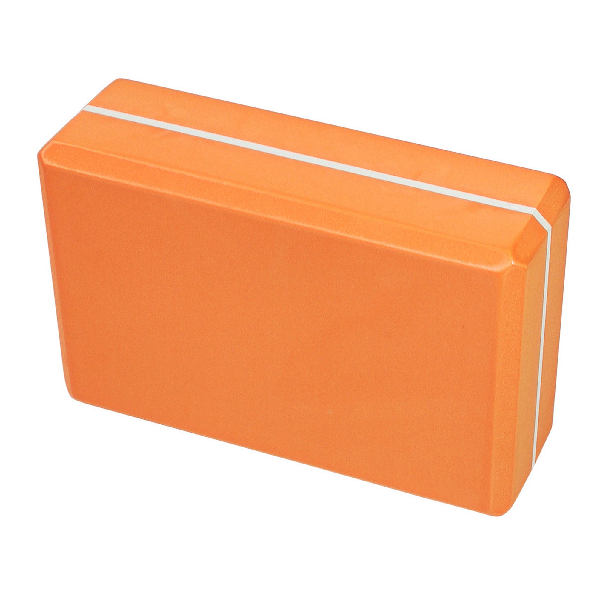 Купить Йога блок Sportex полумягкий, из вспененного ЭВА 22,3х15х7,6 см E39131-16 оранжевый,
