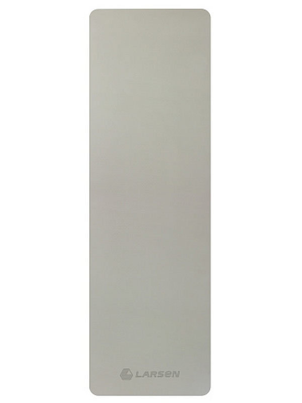 Коврик для фитнеса и йоги, TPE, 183х61х0,6см Larsen ECE 070 серый\черный 600_800