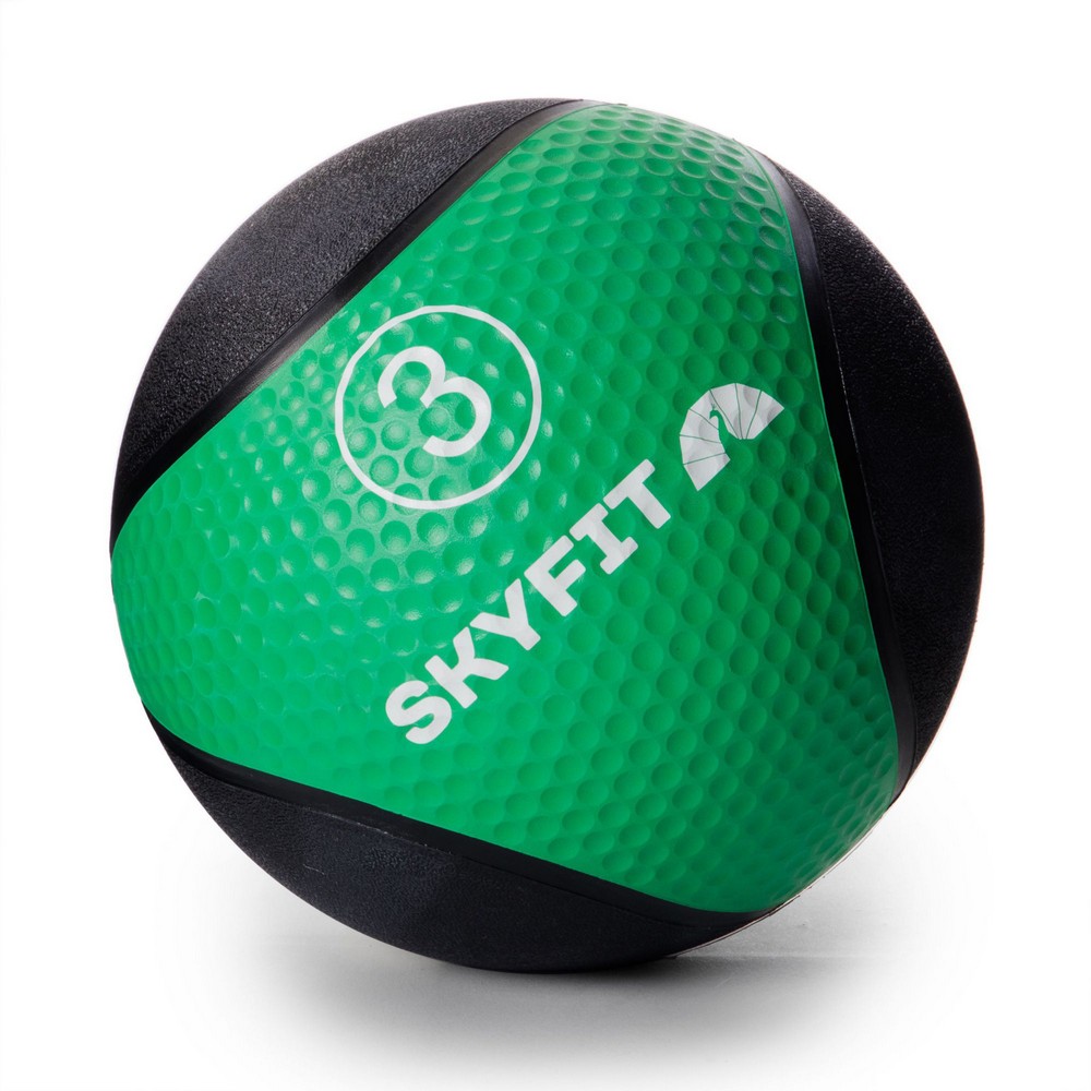 фото Медицинский мяч 3 кг skyfit sf-mb3k черный-зеленый
