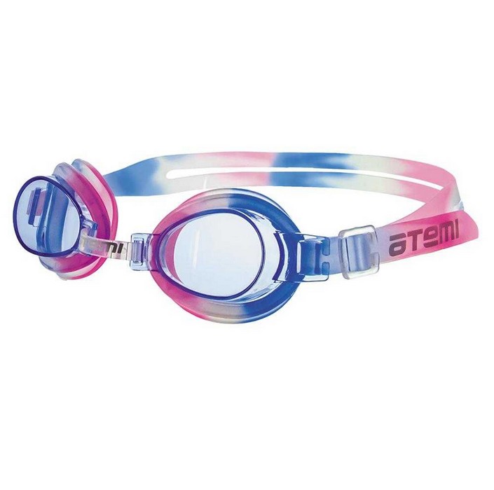 Очки для плавания Atemi силикон сине-белый S301,  - купить со скидкой