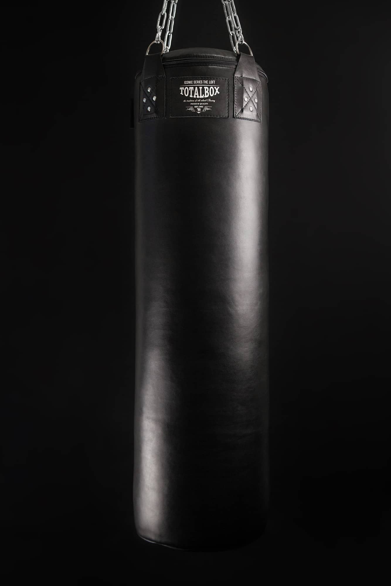 фото Мешок кожаный набивной боксерский loft 55 кг totalbox смк лф 35х120-55 черный, коричневый