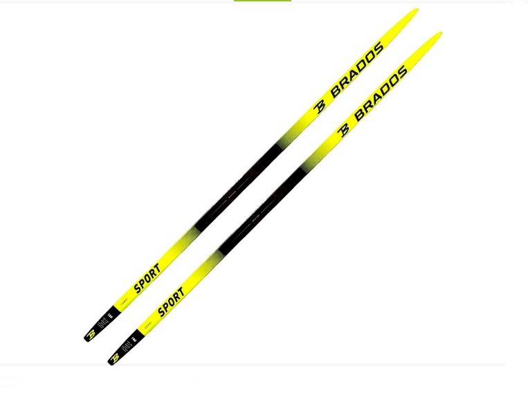 Купить Лыжи беговые STC BRADOS LS Sport (желтый/черный),