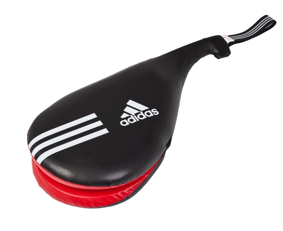 фото Ракетка для тхэквондо двойная adidas maya double target mitt черно-красная aditdt03