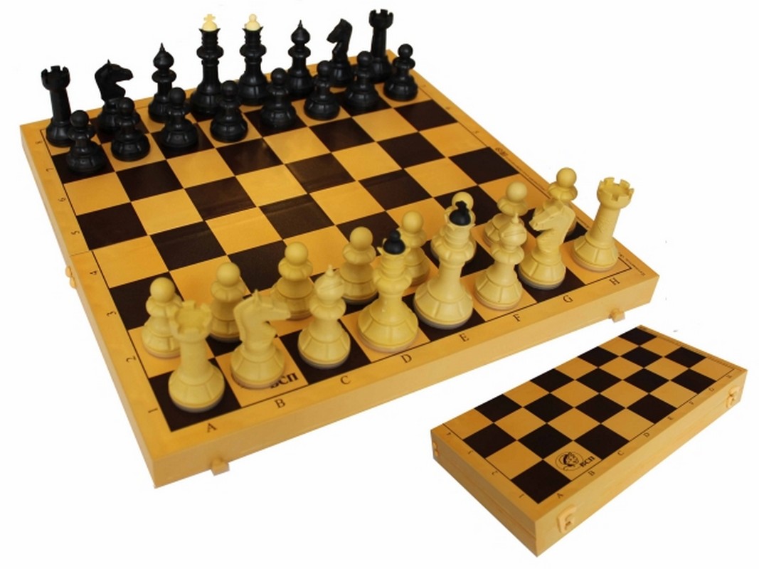 Купить Шахматы обиходные с шахматной доской пластик 03-035, NoBrand