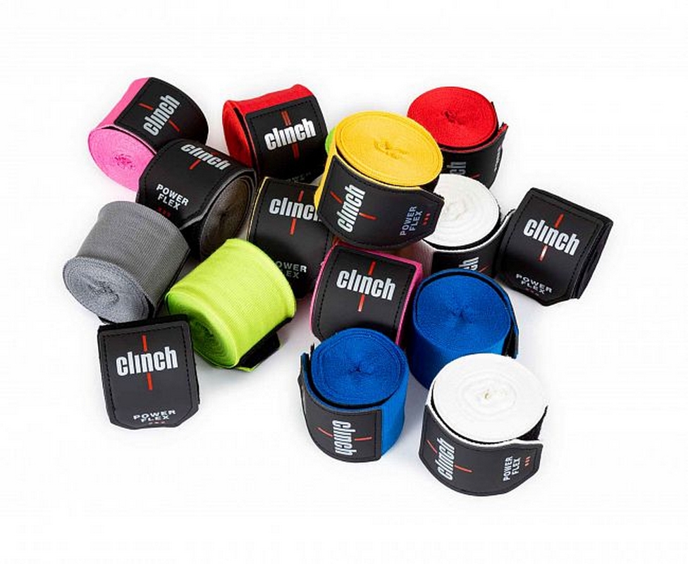 Бинты боксерские 350см Clinch Boxing Hand Wrap Power Flex C239 розовый 976_800