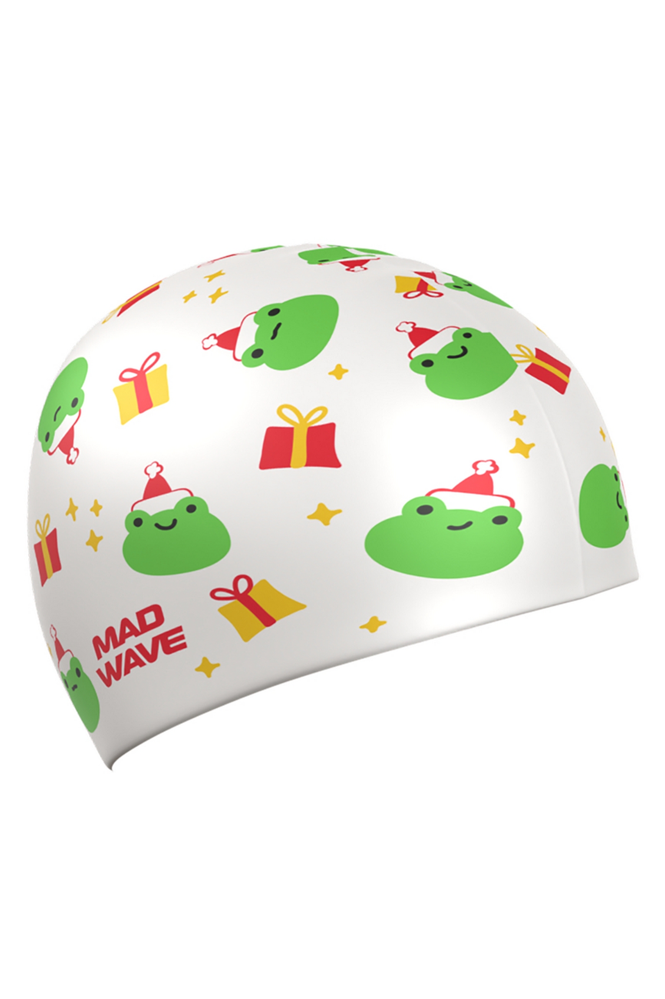 Силиконовая шапочка Mad Wave Happy New Year M0554 66 0 02W Белый 1333_2000