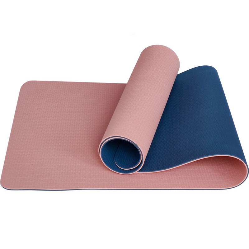 Купить Коврик для йоги 183x61x0,6 см Sportex ТПЕ E33587 розовыйсиний,