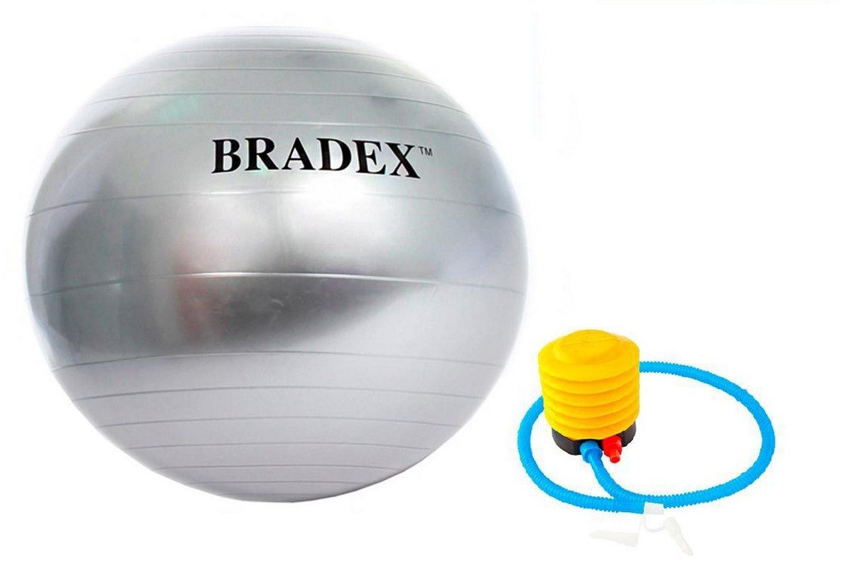 Купить Мяч для фитнеса d75cм Bradex Фитбол-75 с насосом SF 0187,