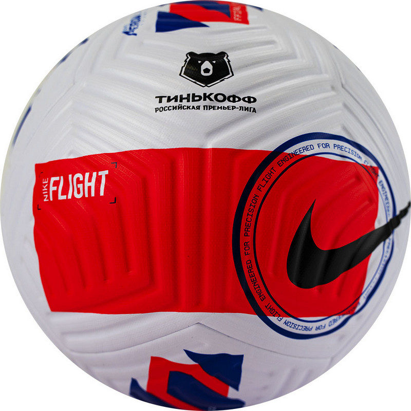 фото Мяч футбольный nike russian pl flight dc2362-100, р.5, fifa pro