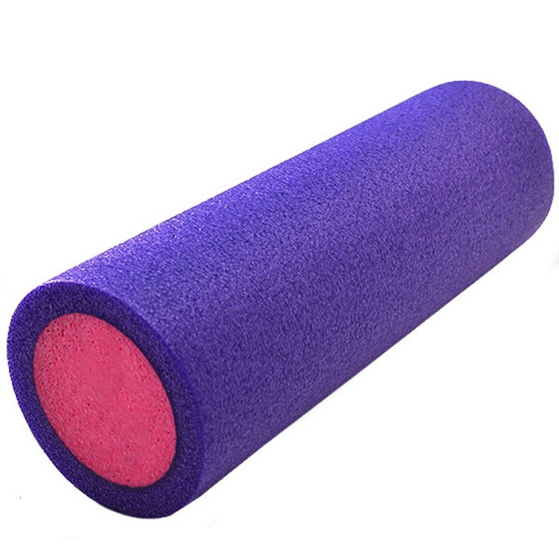 Купить Ролик для йоги Sportex полнотелый 2-х цветный 30х15см PEF30-2 розовофиолетовый (B34490),