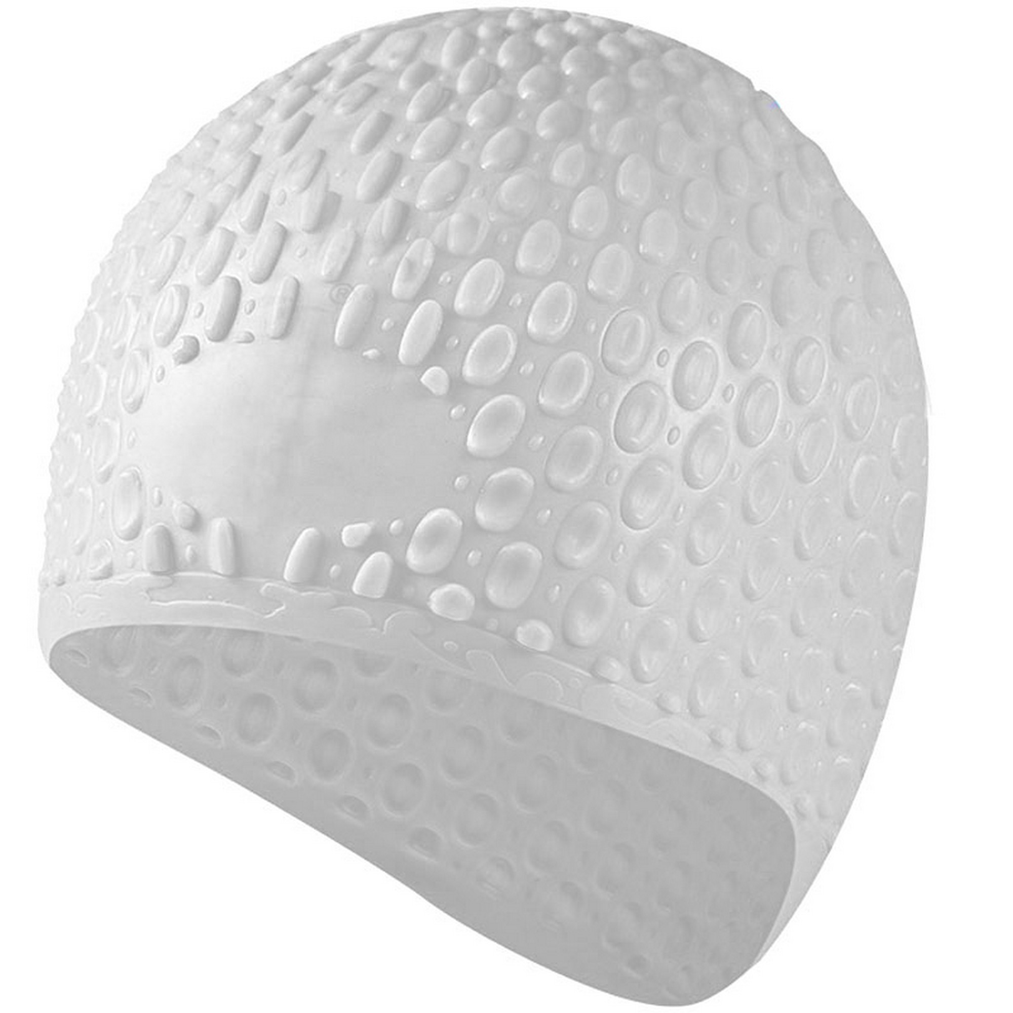 Шапочка для плавания Sportex силиконовая Bubble Cap B31519-10 белый,  - купить со скидкой