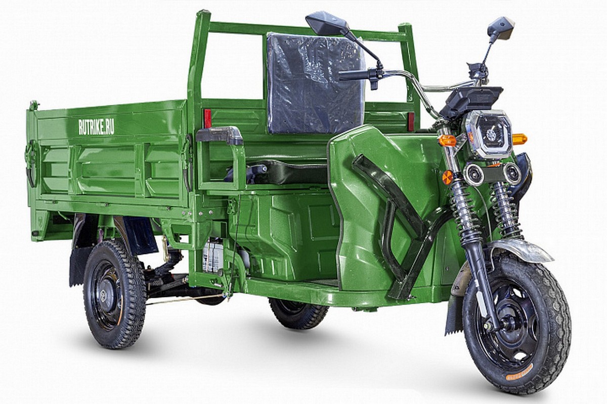 Грузовой электрический трицикл RuTrike D5 1700 гидравлика (60V1200W) 024732-2798 темно-зеленый