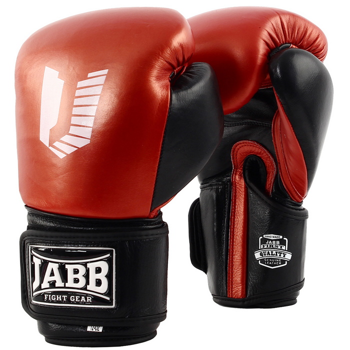 Боксерские перчатки Jabb JE-4075/US Craft коричневый/черный 16oz - фото 1