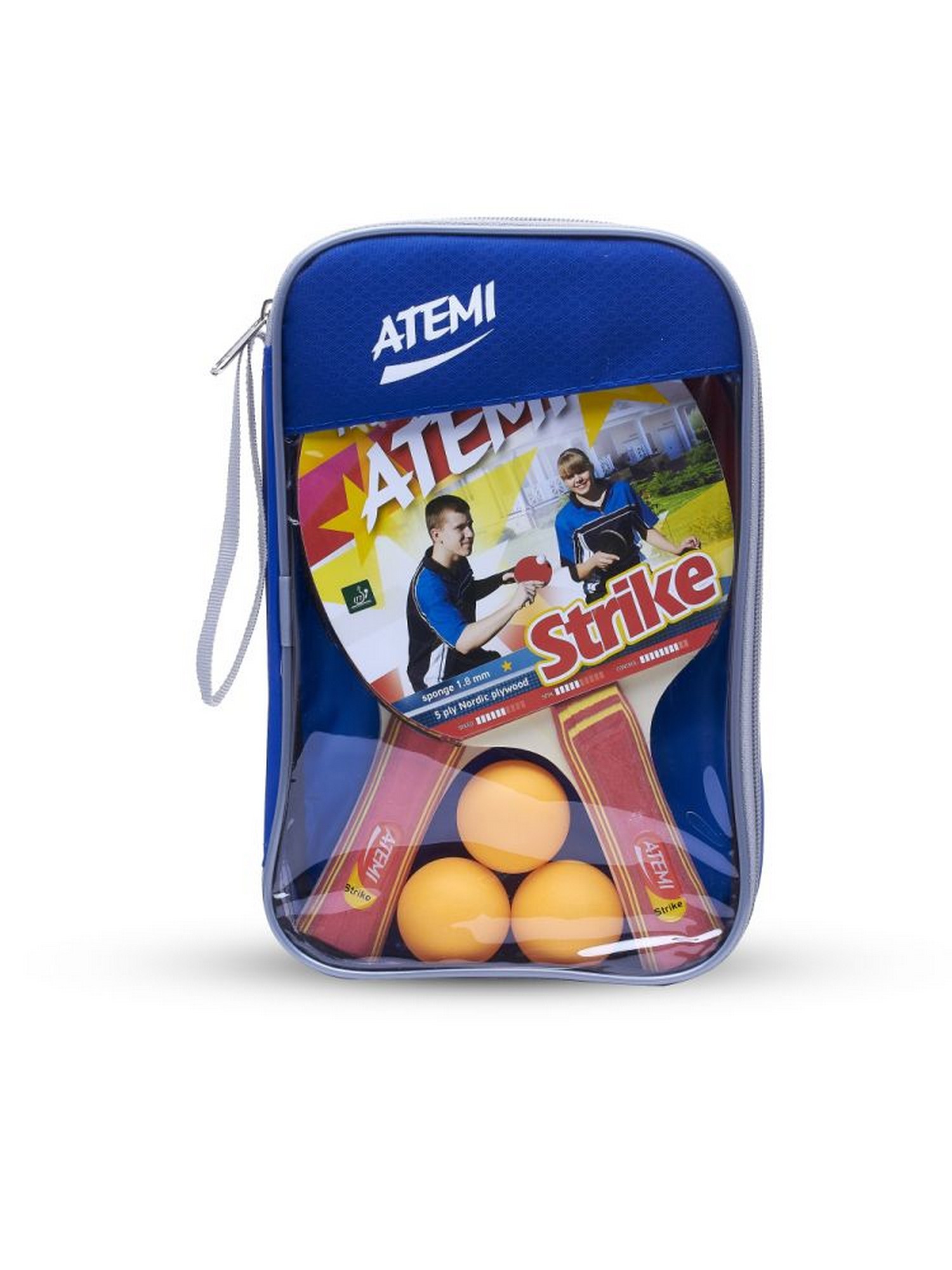 Купить Набор для настольного тенниса Atemi Strike (2ракетки+чехол+3 мяча***),