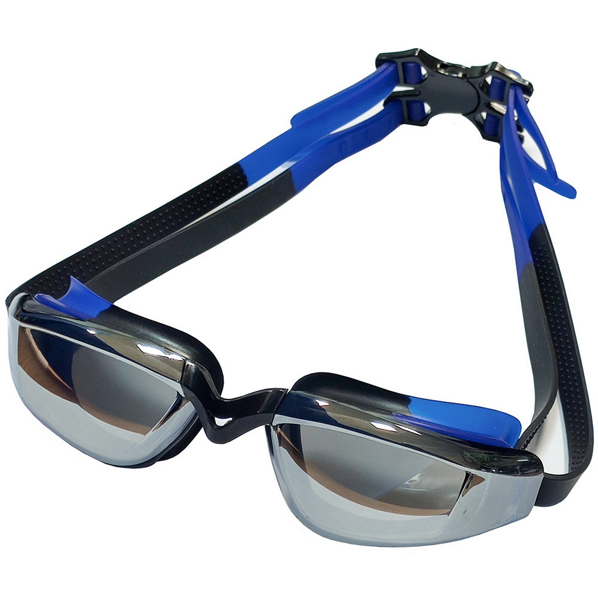 Купить Очки для плавания зеркальные взрослые Sportex E39693 черно-синий,