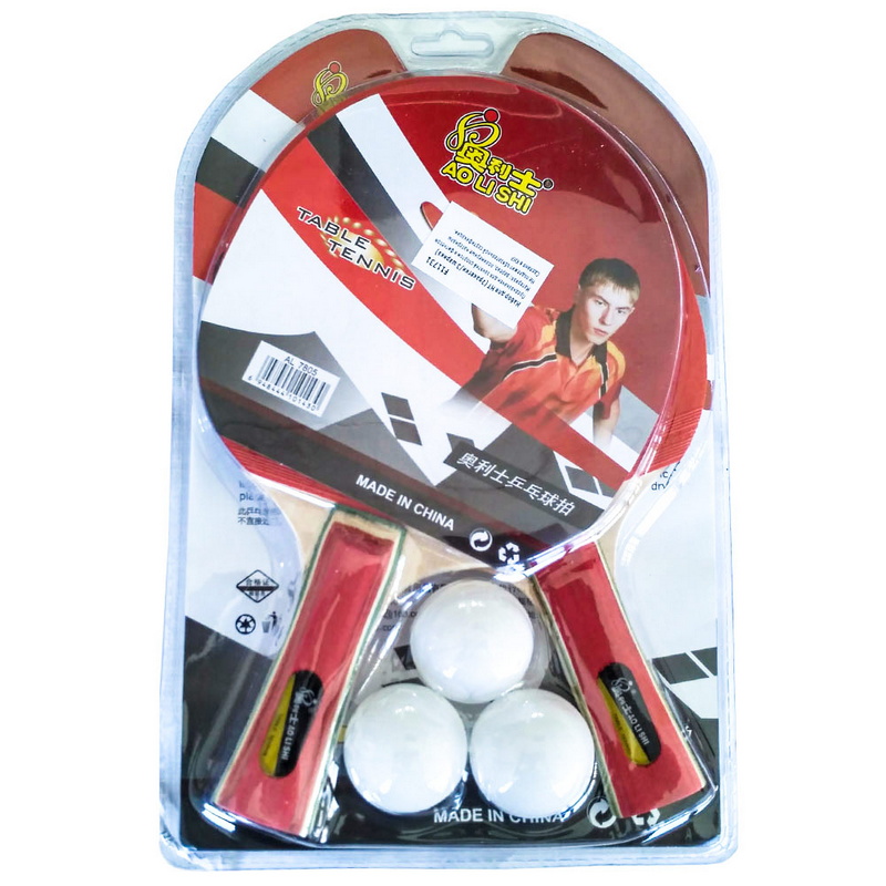 Набор для настольного тенниса (2 ракетки и 3 шарика) T07618 NoBrand