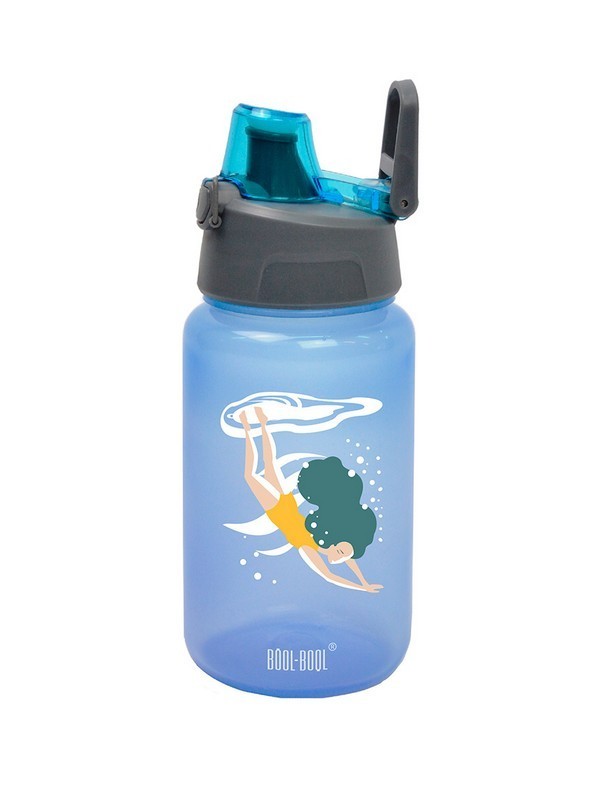 фото Бутылка для воды с автоматической кнопкой hand free bottle 500 ml, голубая кк0143 nobrand