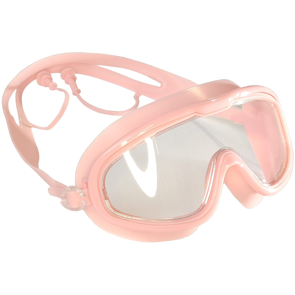 Купить Очки полумаска для плавания взрослая (силикон) (розовые) Sportex E33161-3,