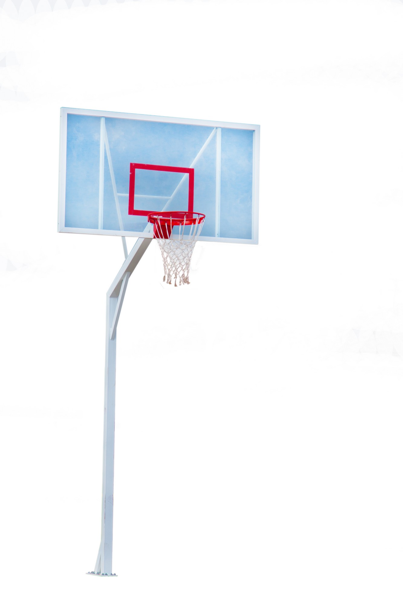Купить Стойки баскетбольные ФСИ уличные, вылет 0,5 м, для щита из оргстекла 180х105cм, пара 8745,