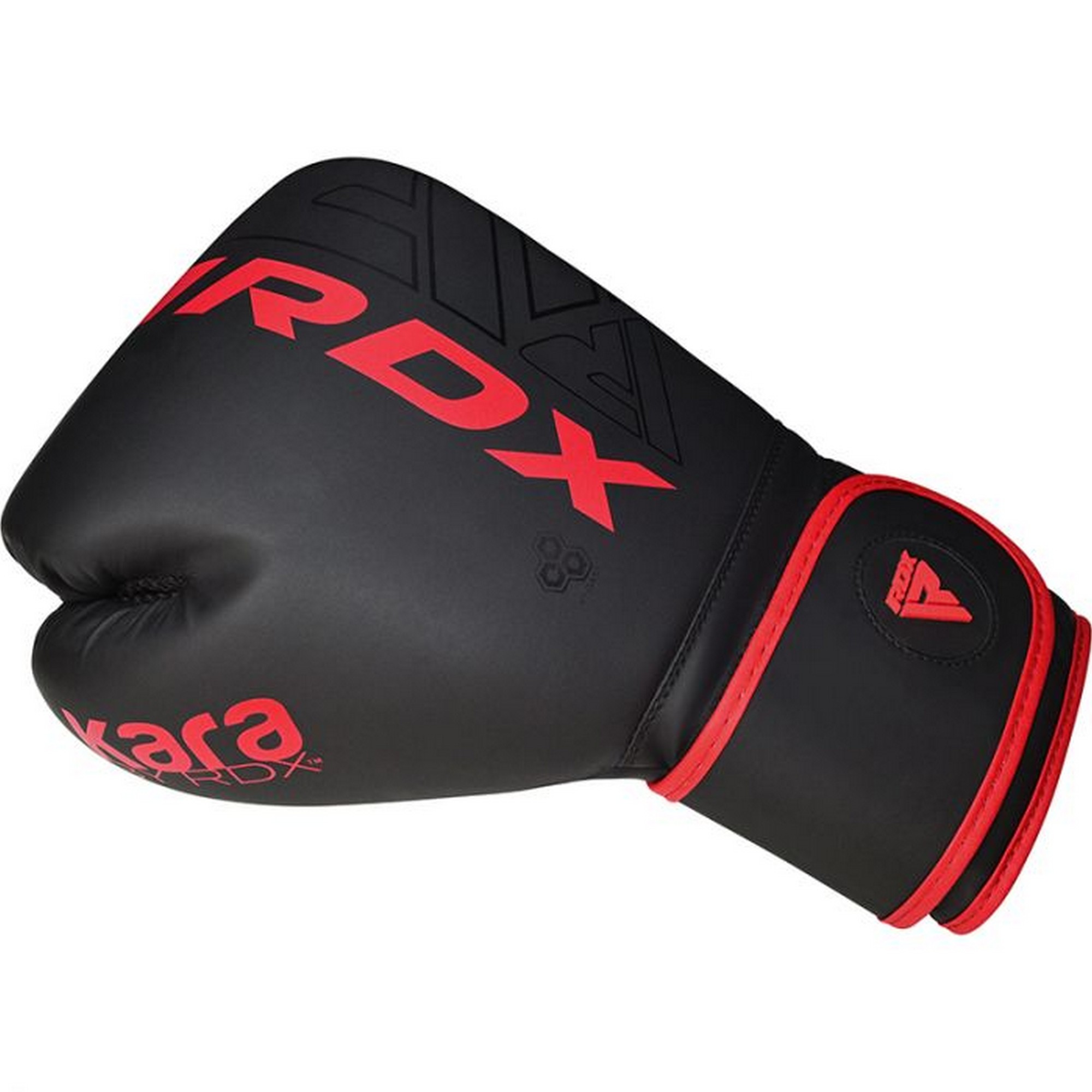 Перчатки тренировочные RDX BGR-F6MR-16OZ черный\красный матовый 2000_2000