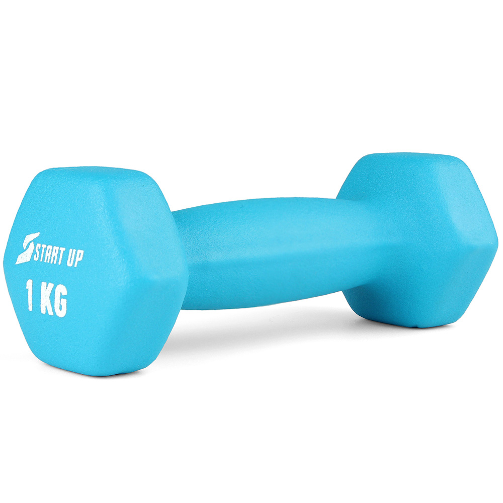 

Гантель неопреновая 1 кг Start Up HY-D-021 голубой