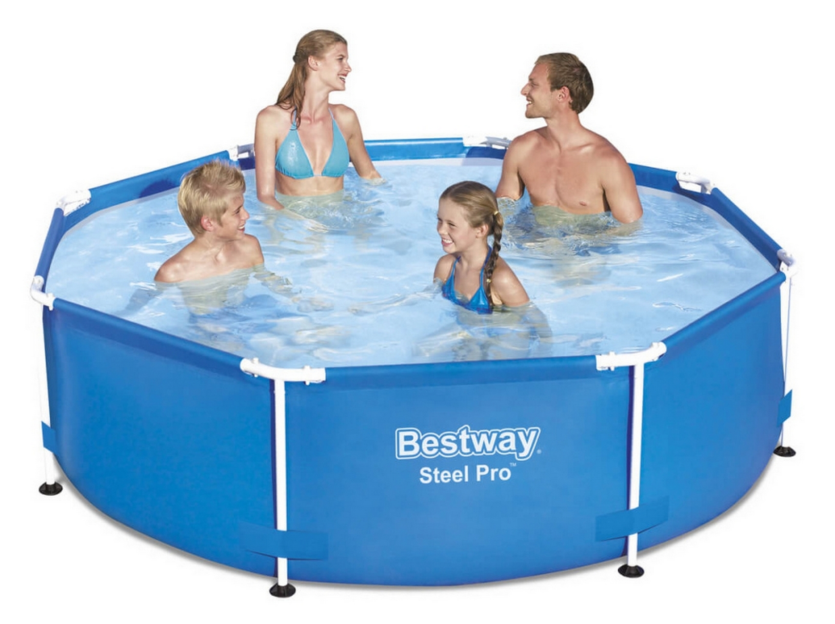 Каркасный бассейн 244х76см, 2930л, фил-насос 1249л/ч Bestway Steel Pro 5614C 1712_1280