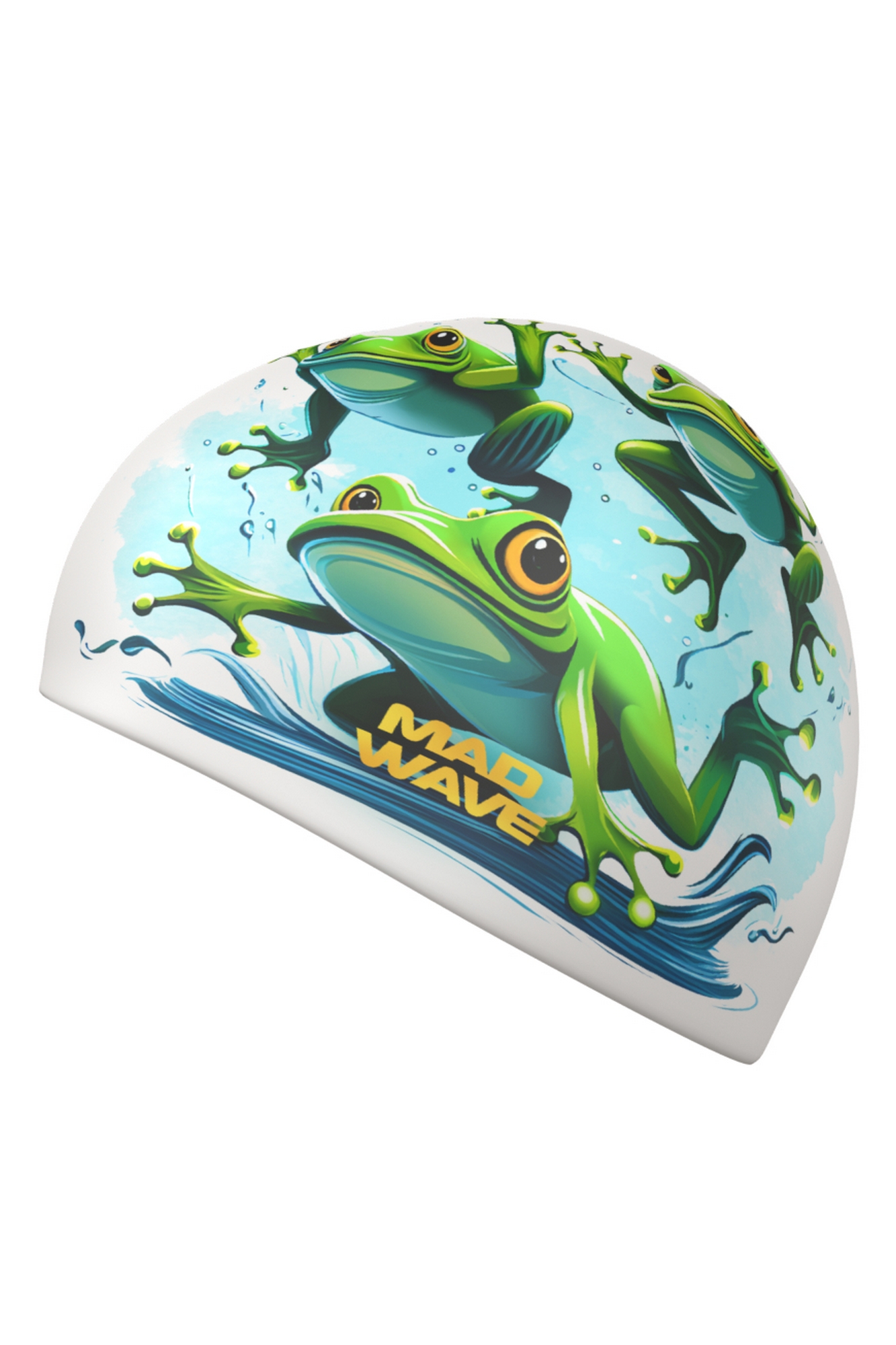 Силиконовая шапочка Mad Wave Frogs HQ M0554 08 0 00W Белый 1333_2000