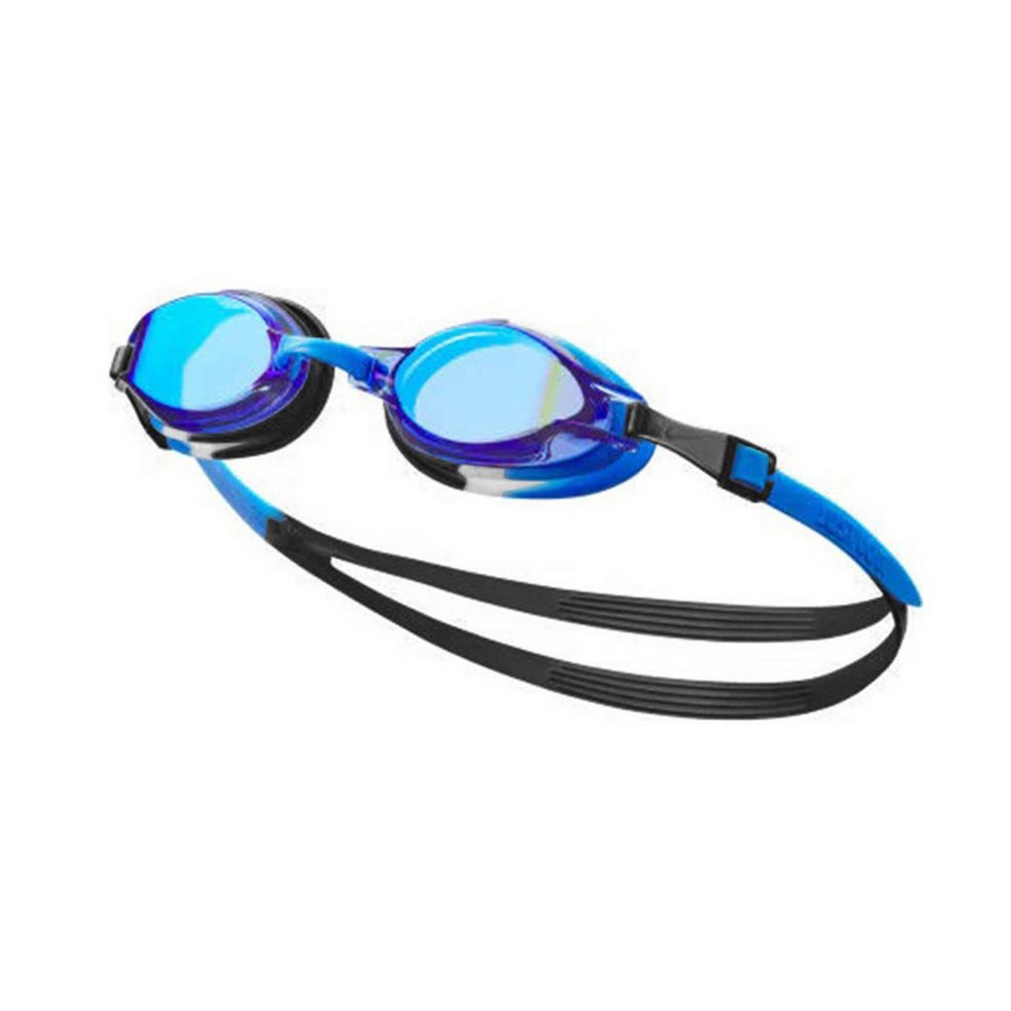 Очки для плавания детские СИНИЕ линзы, регул .пер., сине-черная оправа Nike Chrome Youth NESSD126458 - фото 1