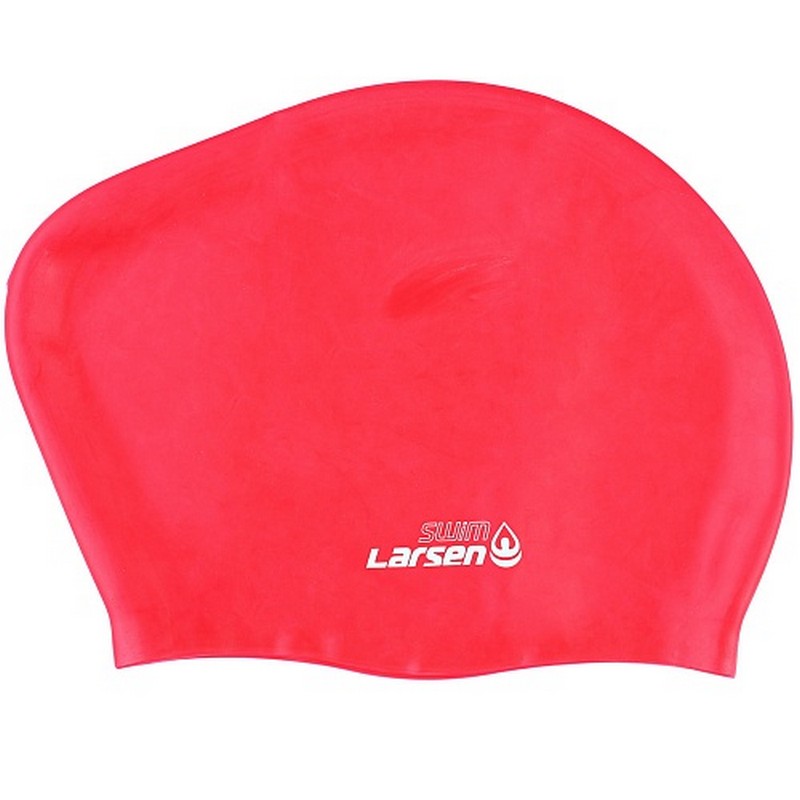 Шапочка плавательная для длинных волос Larsen SC804 красный скидки