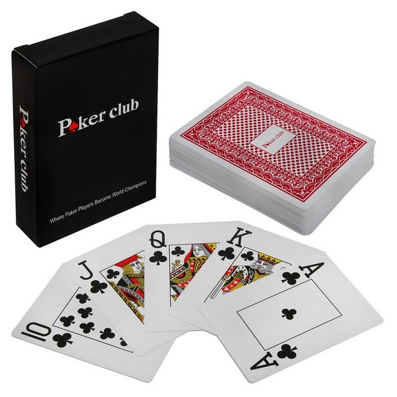 Карты игральные Poker Club 09821 покерные, красная рубашка