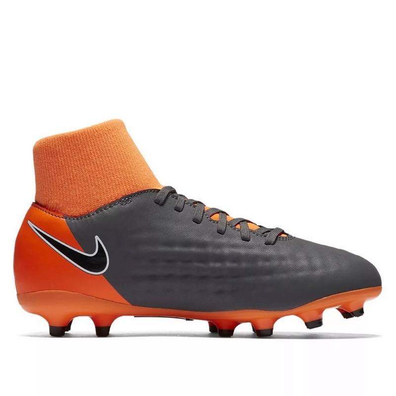 

Бутсы футбольные Nike Obra II Academy DF FG Ah7313-080 JR детские т.сер/оранж