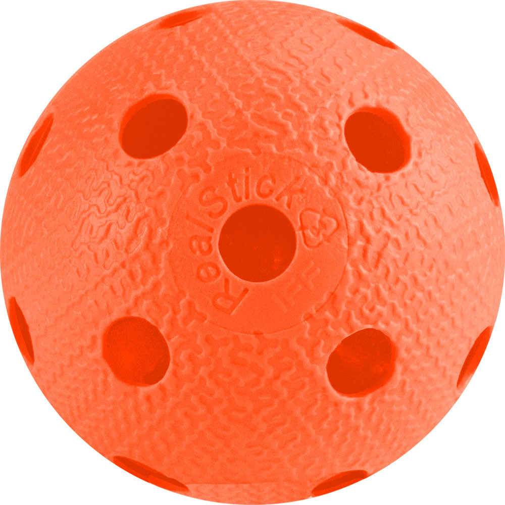 фото Мяч для флорбола realstick mr-mf-or, пластик с углубл., iff approved, оранжевый