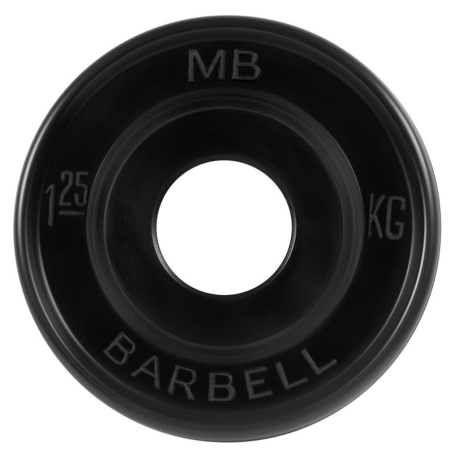 Диск олимпийский d51мм евро-классик MB Barbell MB-PltBE-1,25 1,25 кг черный