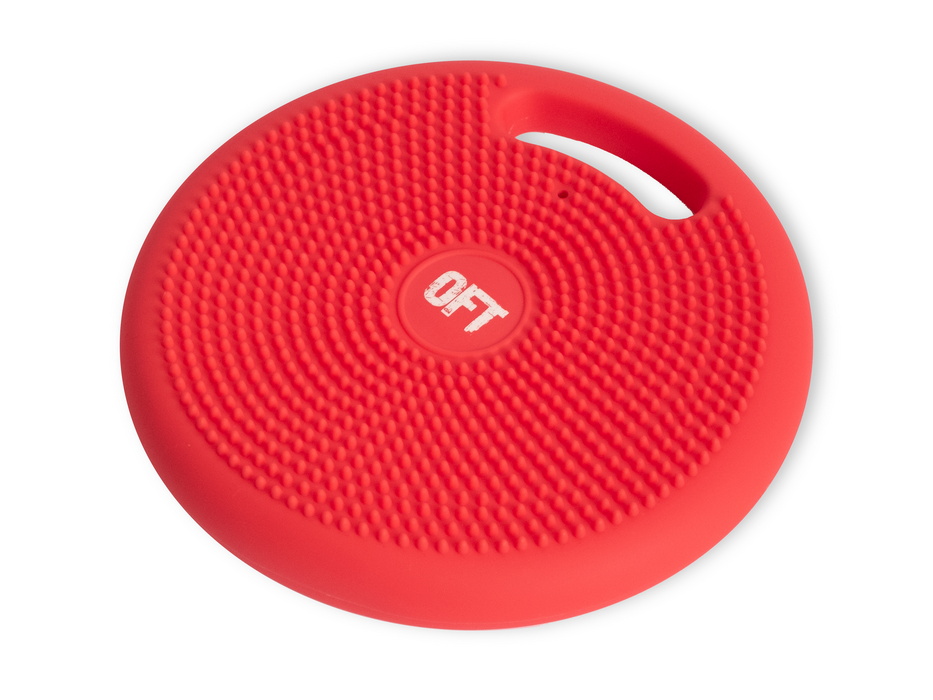 Массажно-балансировочная подушка с ручкой Original Fit.Tools красная FT-BPDHL (RED)