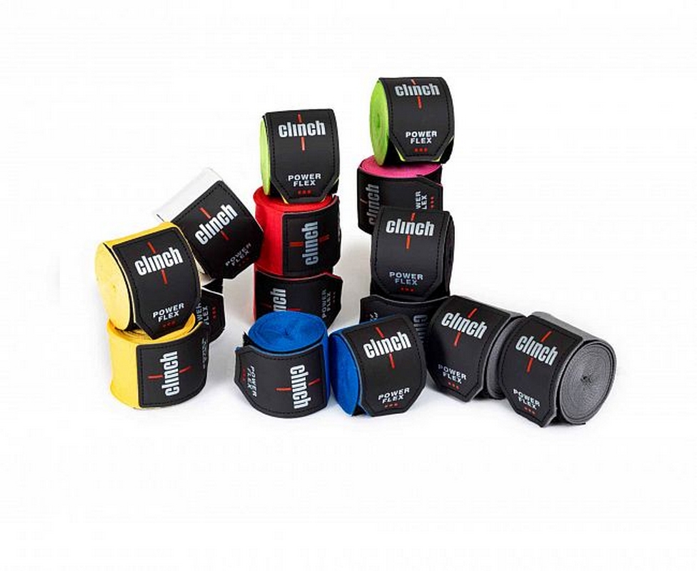 Бинты боксерские 350см Clinch Boxing Hand Wrap Power Flex C239 розовый 976_800
