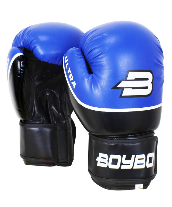 фото Боксерские перчатки boybo ultra, 12 oz, к/з, синий