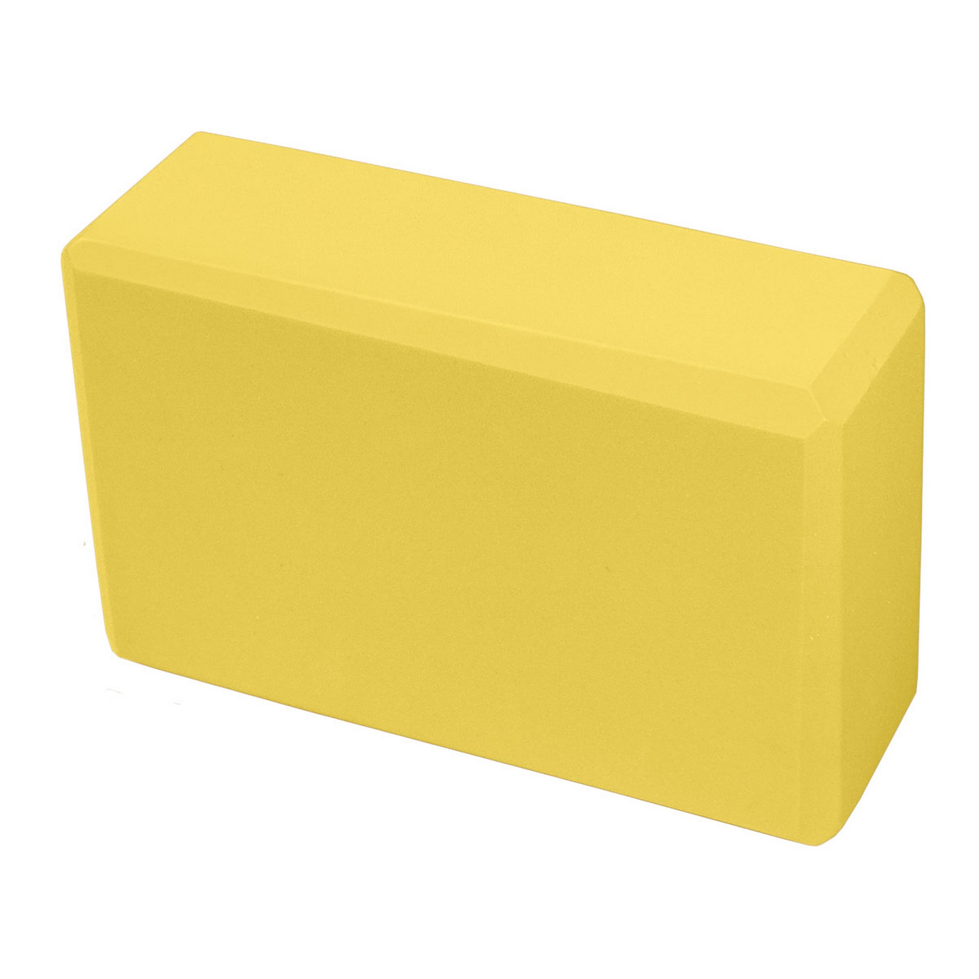 Купить Йога блок Sportex полумягкий, из вспененного ЭВА 22,3х15х7,6 см E39131-18 желтый,