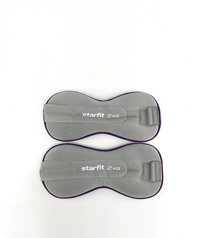 фото Утяжелители универсальные core 2 кг star fit wt-501 фиолетовый\серый