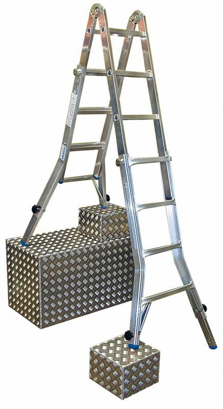 

Шарнирная телескопическая лестница Krause STABILO 4х4 перекладины 123589