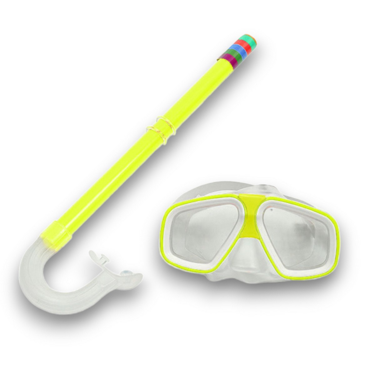 фото Набор для плавания детский sportex маска+трубка (пвх) e41237-5 желтый