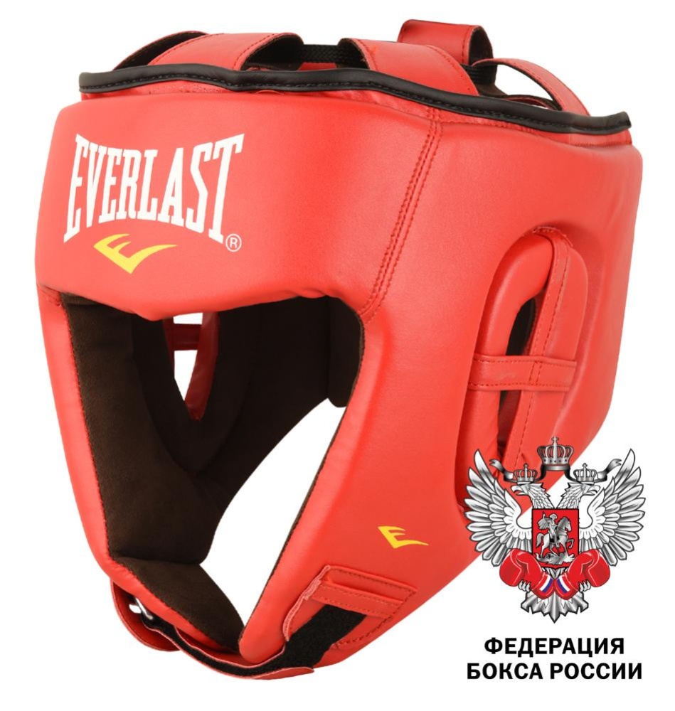 Шлем для любительского бокса Everlast Amateur Competition PU красн.