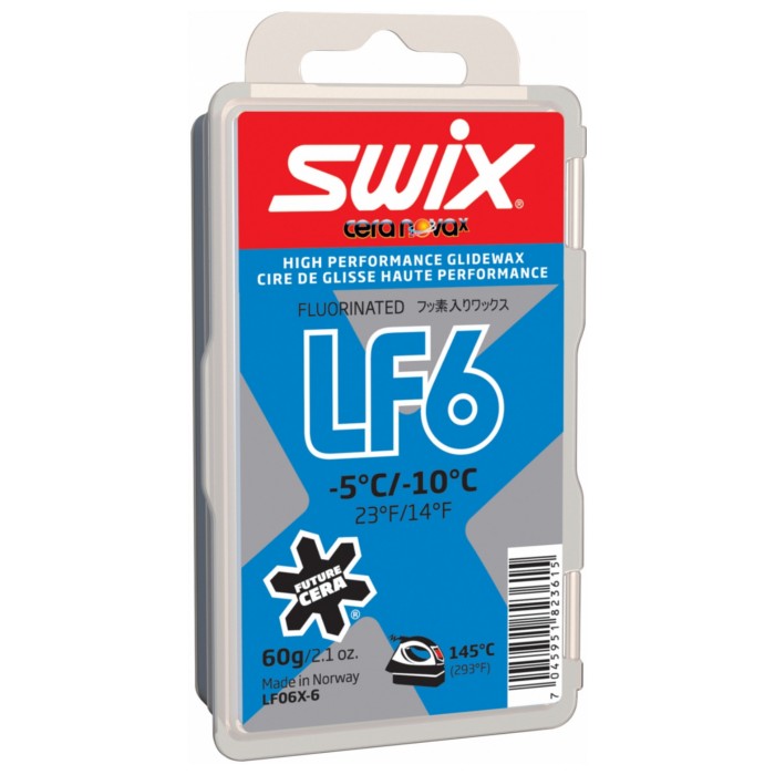 Купить Парафин низкофтористый Swix LF06X-6 LF6X Blue (-5°С -10°С) 60 г,