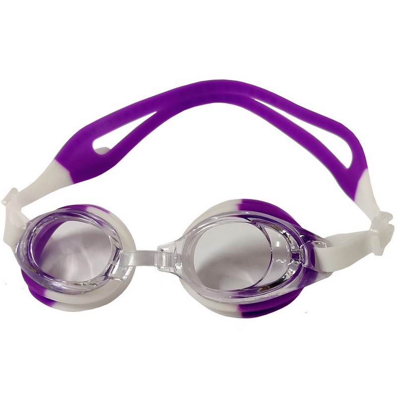 фото Очки для плавания регулируемые b31526-2 мультиколор (бело\фиолетовый) nobrand