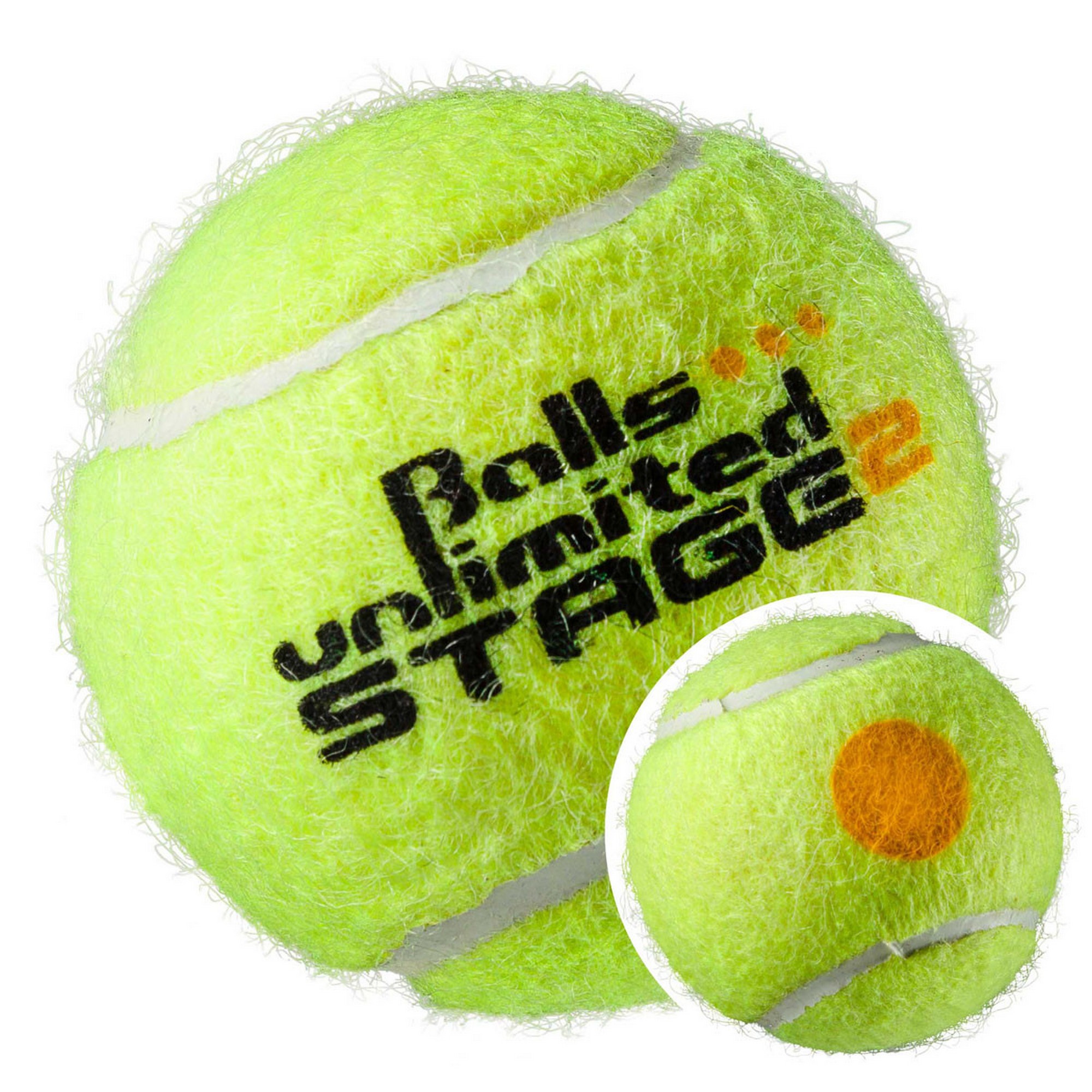 фото Мяч теннисный детский balls unlimited stage 2 orange bust212er уп.12шт, желто-оранжевый