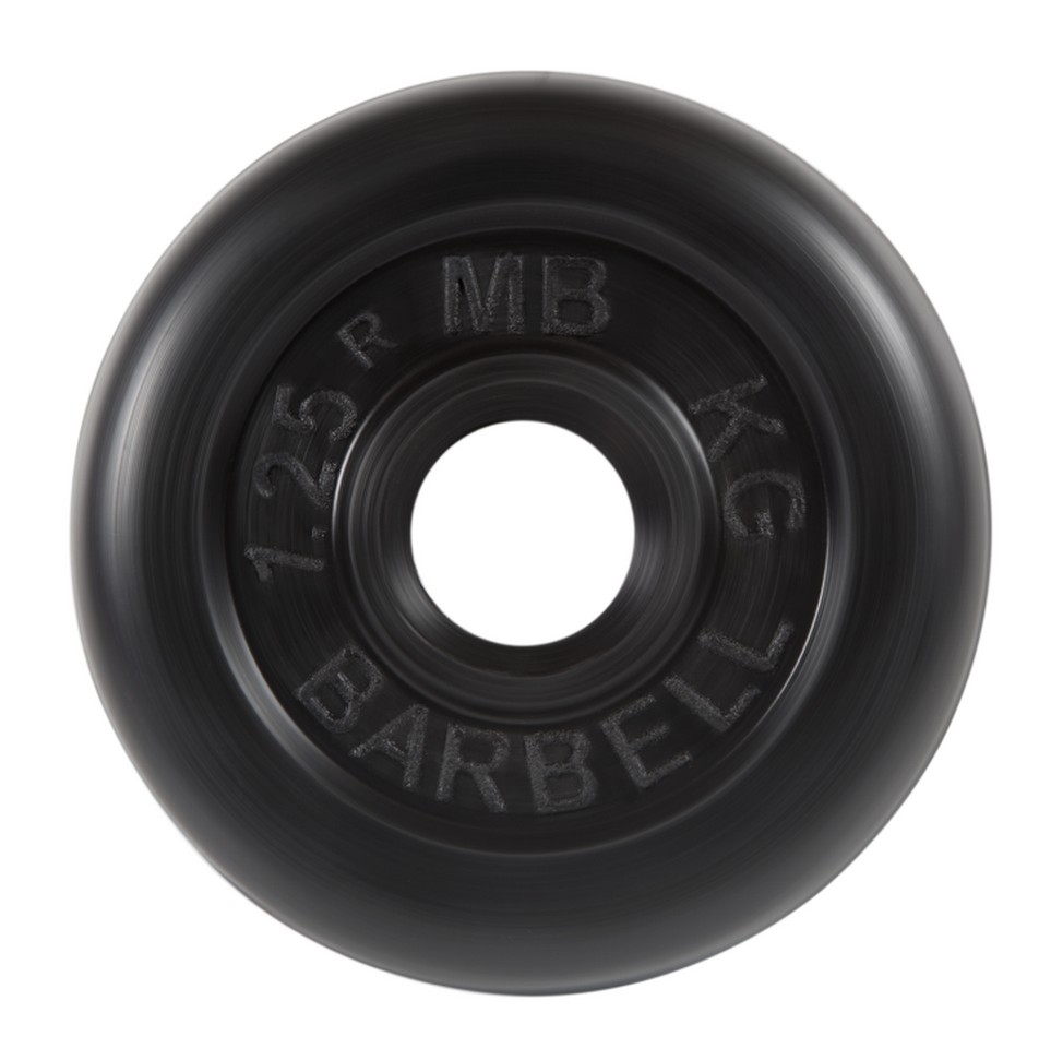 Диск обрезиненный d31мм MB Barbell MB-PltB31 1,25 кг черный - фото 1