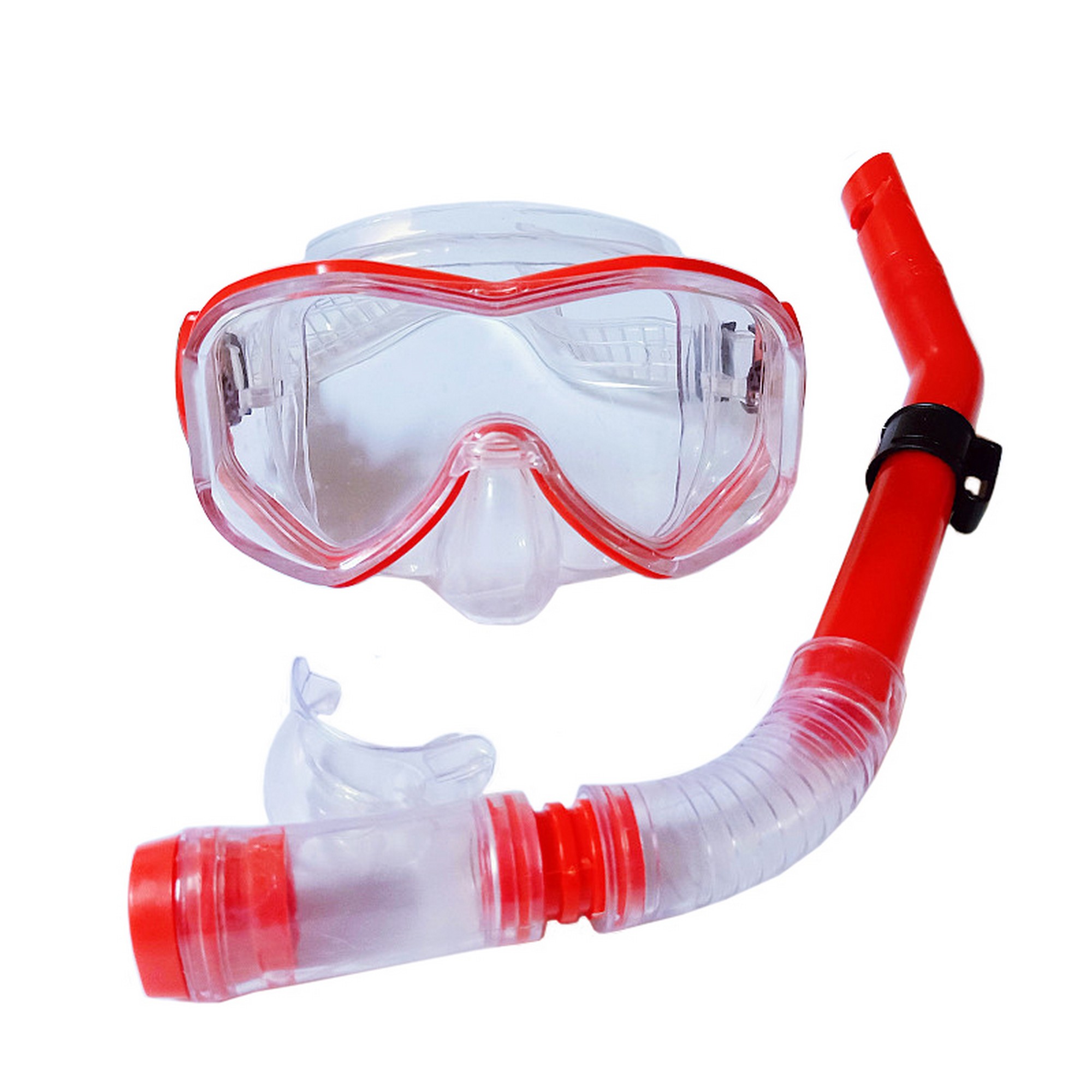 Купить Набор для плавания Sportex взрослый, маска+трубка (ПВХ) E39248-2 красный,