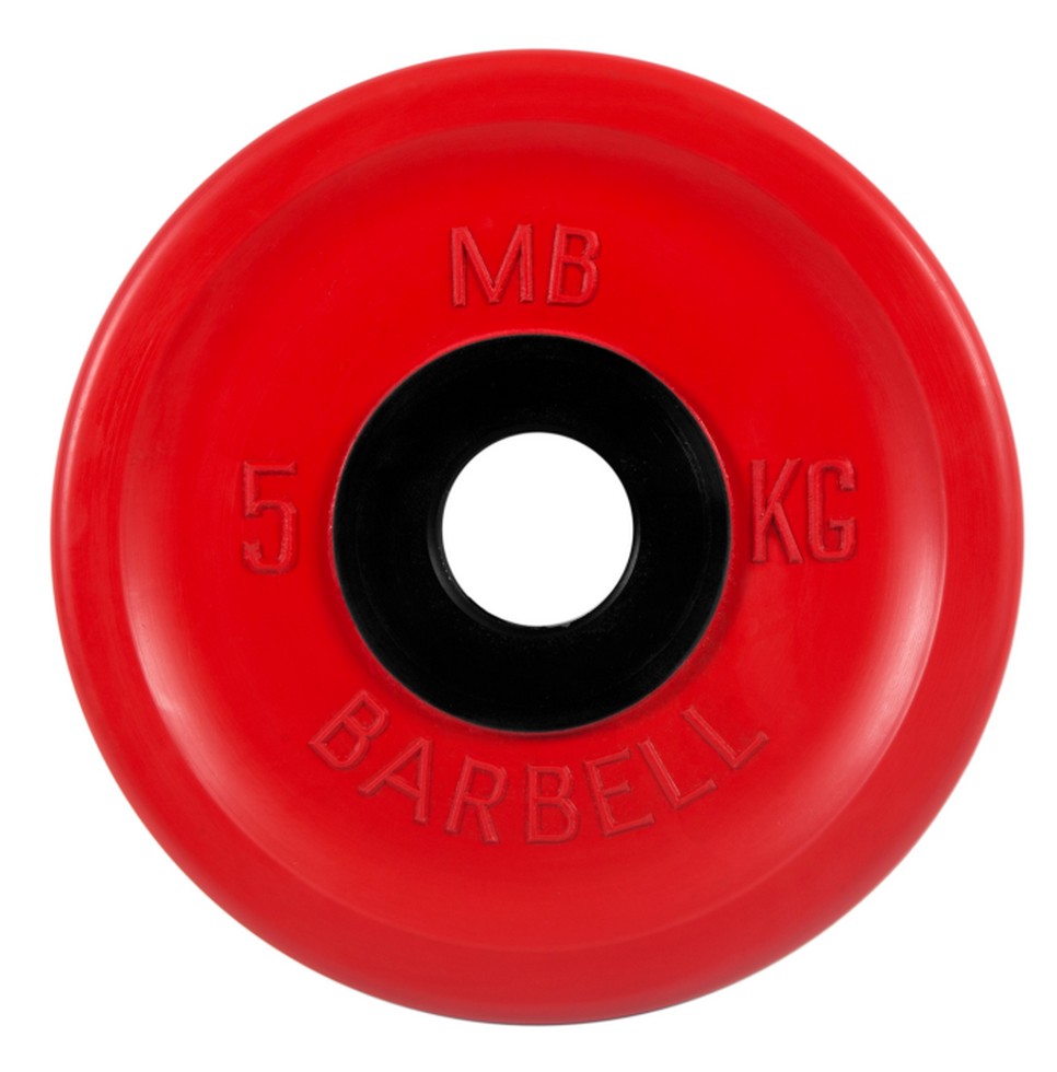 Купить Диск олимпийский d51мм евро-классик MB Barbell MB-PltCE-5 5 кг красный,