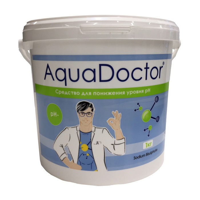 Купить PH Минус AquaDoctor 1кг ведро, гранулы для понижения уровня pH воды AQ16984,