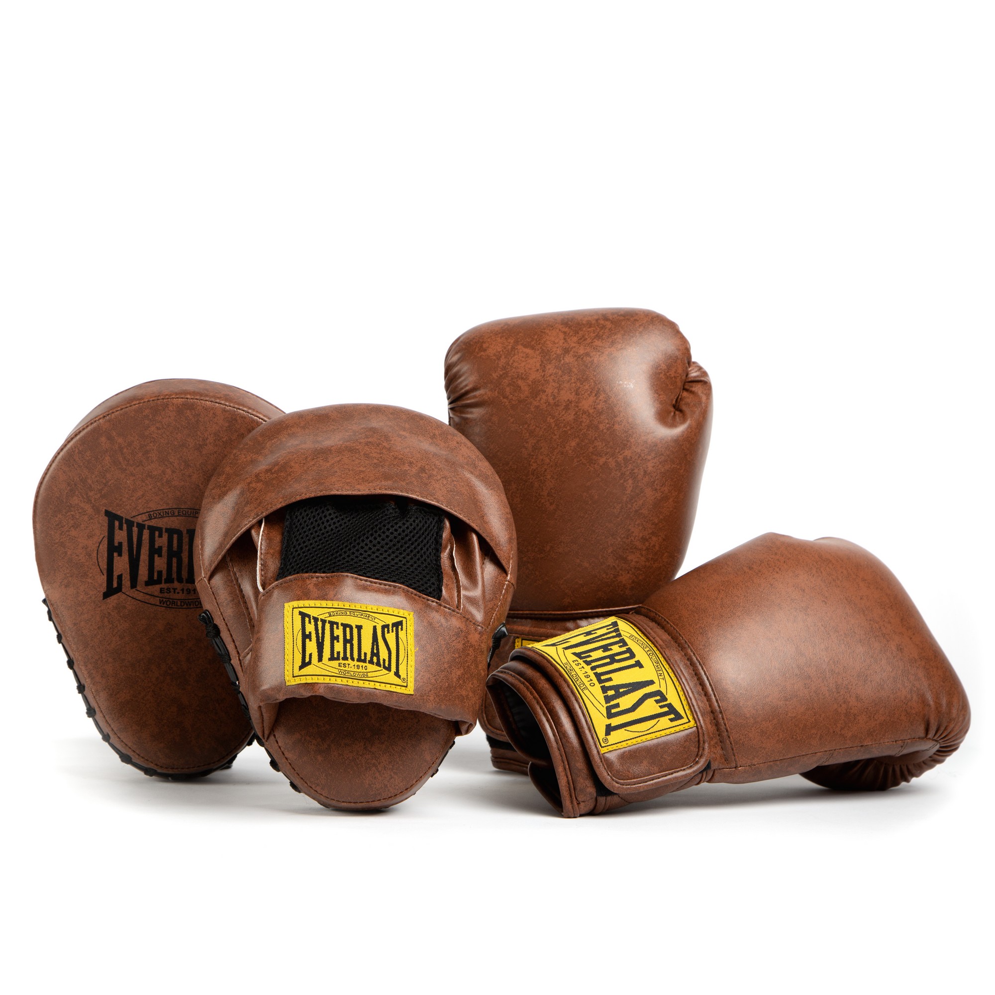 

Набор (перчатки+лапы) Everlast 1910 PU P00003402 коричневый